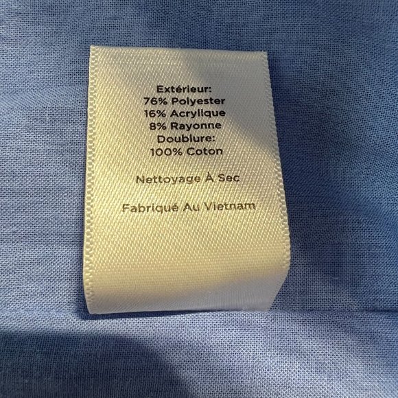 Talbots Tweed Dress 6 Blue Stripe Sheath Sleeveless Lined Career Office - Picture 12 of 12